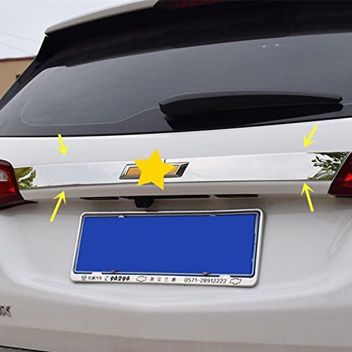 ZiWen Chrome Trunk Rear Lid Cover Crossbar Trim for Chevy Equinox 2018-2024 | Easy installation,great materials, shiny chrome cover,classy and beautiful modification,make the car trunk end better.