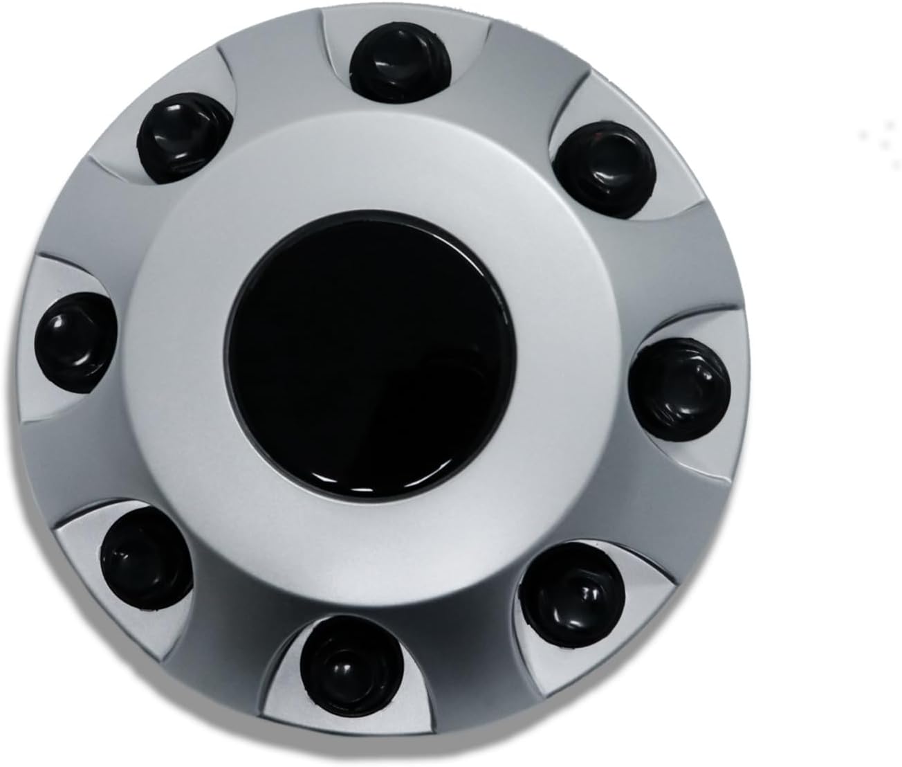 1PC New Silver Plastic Wheel Hub Center Cap Cover for Chevy Silverado 3500 HD 2011-2024 Pickup, Fit 8 Lug 17”x6.5 Dually Front Wheels, Part Number 9597796