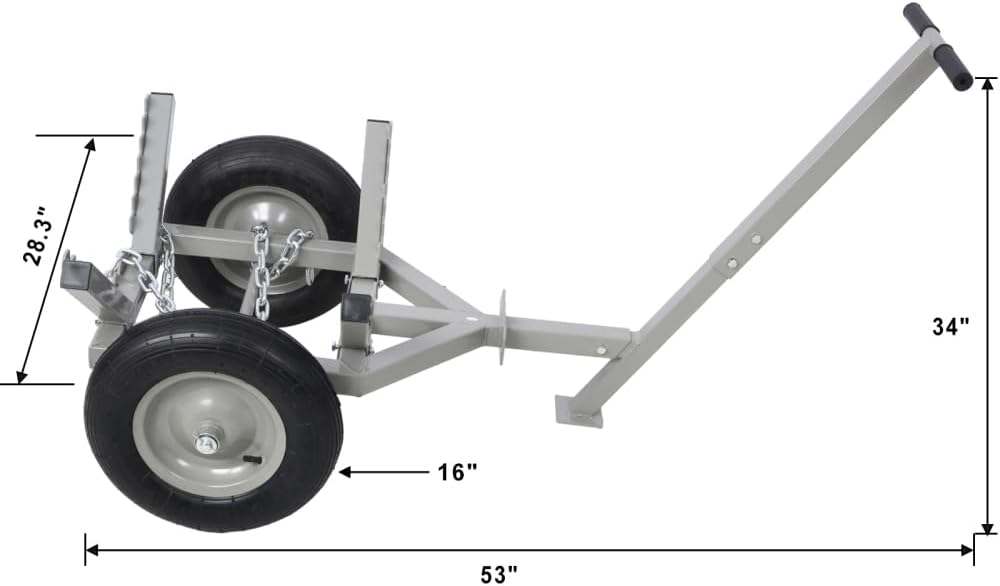 Log Dolly with Load Binder and Choker Chain 440LB (Grey + Steel)