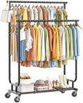 ekisemio heavy duty clothes rack, rolling clothing rack, main product view