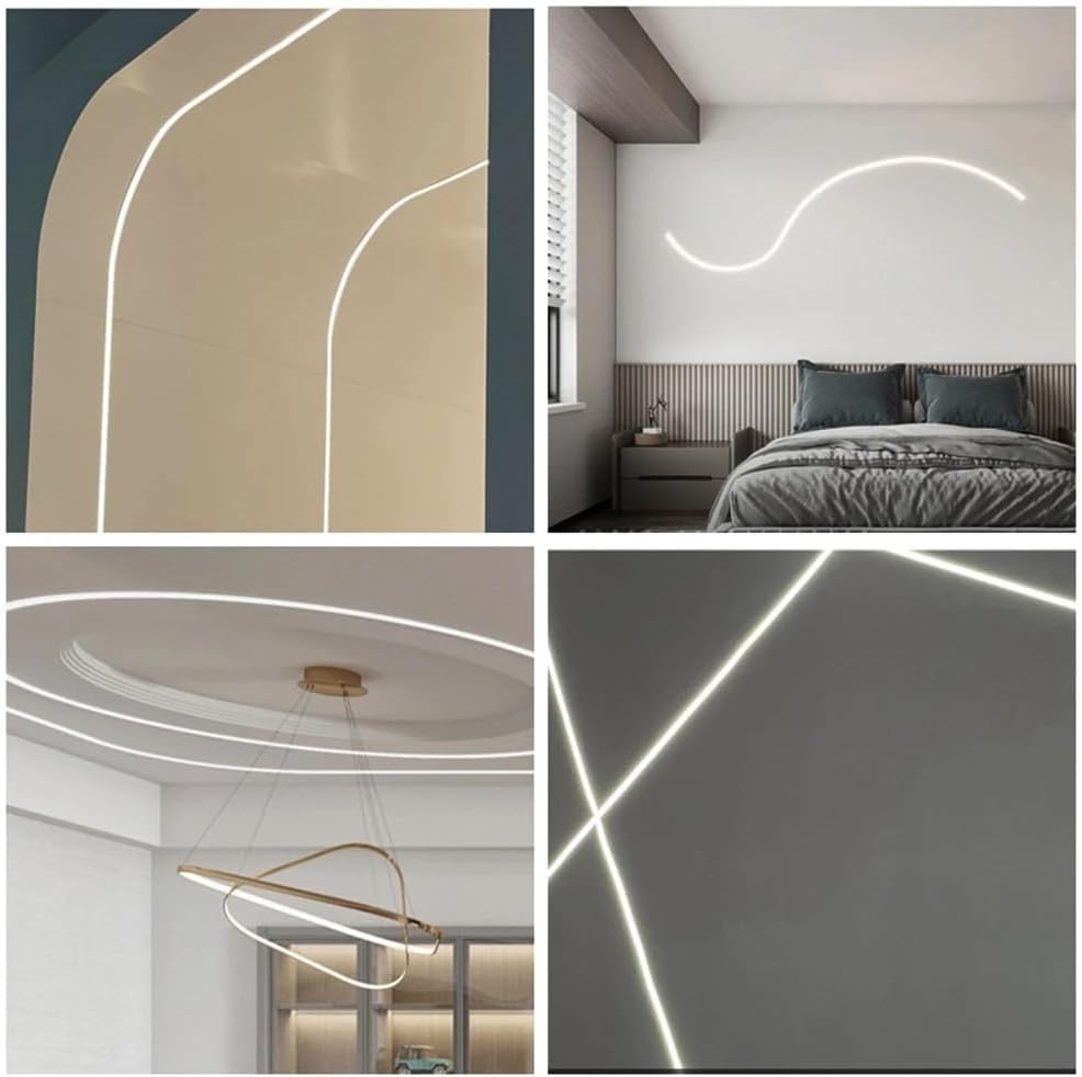 3 Meter Cuttable LED Neon Silicone Channel - Customizable Length for LED Strips | White,F2014