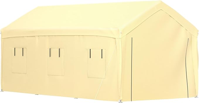 VEVOR Carport 10x20 ft Heavy Duty Canopy, Portable Garage Shelter - Image 8