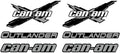 For BRP CAN-AM Decal Sticker Kit pvc stickers (gray)