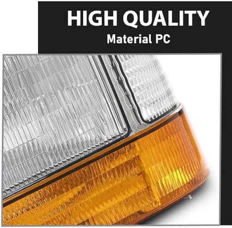 G-PLUS 6PCS Set Headlights Assembly Front Headlamp Corner/Side Signal Lights Compatible with Ford Bronco F150 1992-1996, Fit Ford F250 F350 1992-1997 FO2521114, FO2550110, FO2551108, FO2520116