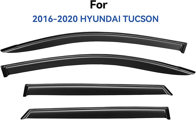 Window Visors Rain Guards for 2016 2017 2018 2019 2020 2021 Hyundai Tucson - Image 2