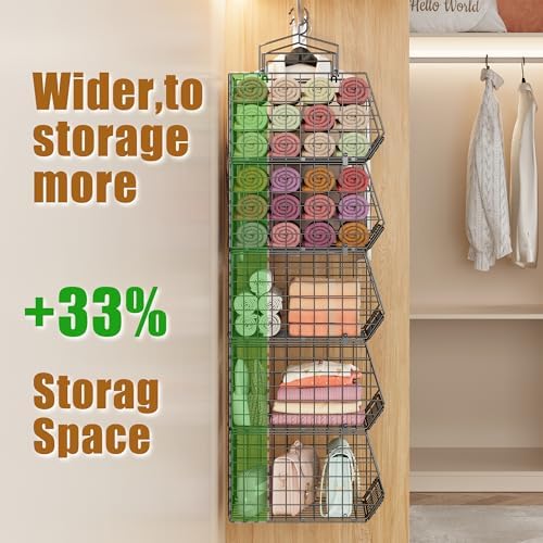capacity upgrade edition deeper 4'' 5 tier foldable showing dimensions