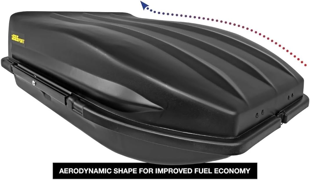18 Cubic ft. Rooftop Cargo Carrier, Heavy-Duty Weatherproof Lockable Hard Shell Storage w/110 lb. Carrying Capacity