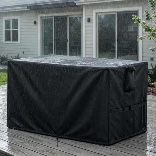outdoor storage box cover for keter xxl 230, front angle view