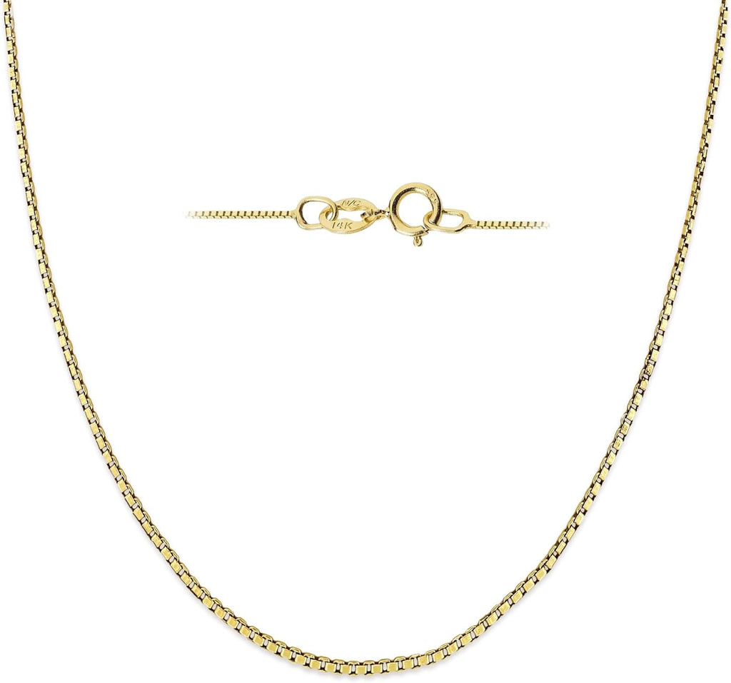 everyday elegance 10k gold box chain necklace for, main product view