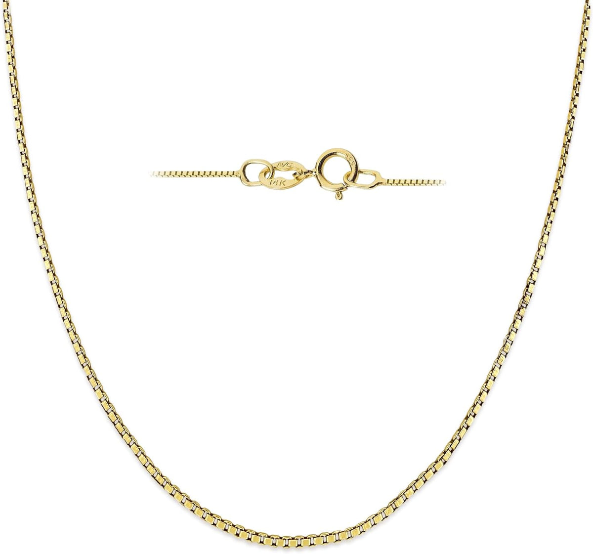 everyday elegance 10k gold box chain necklace for, main product view