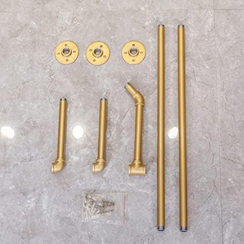 industrial pipe wall mounted clothes hanging shelves system,metal, package contents