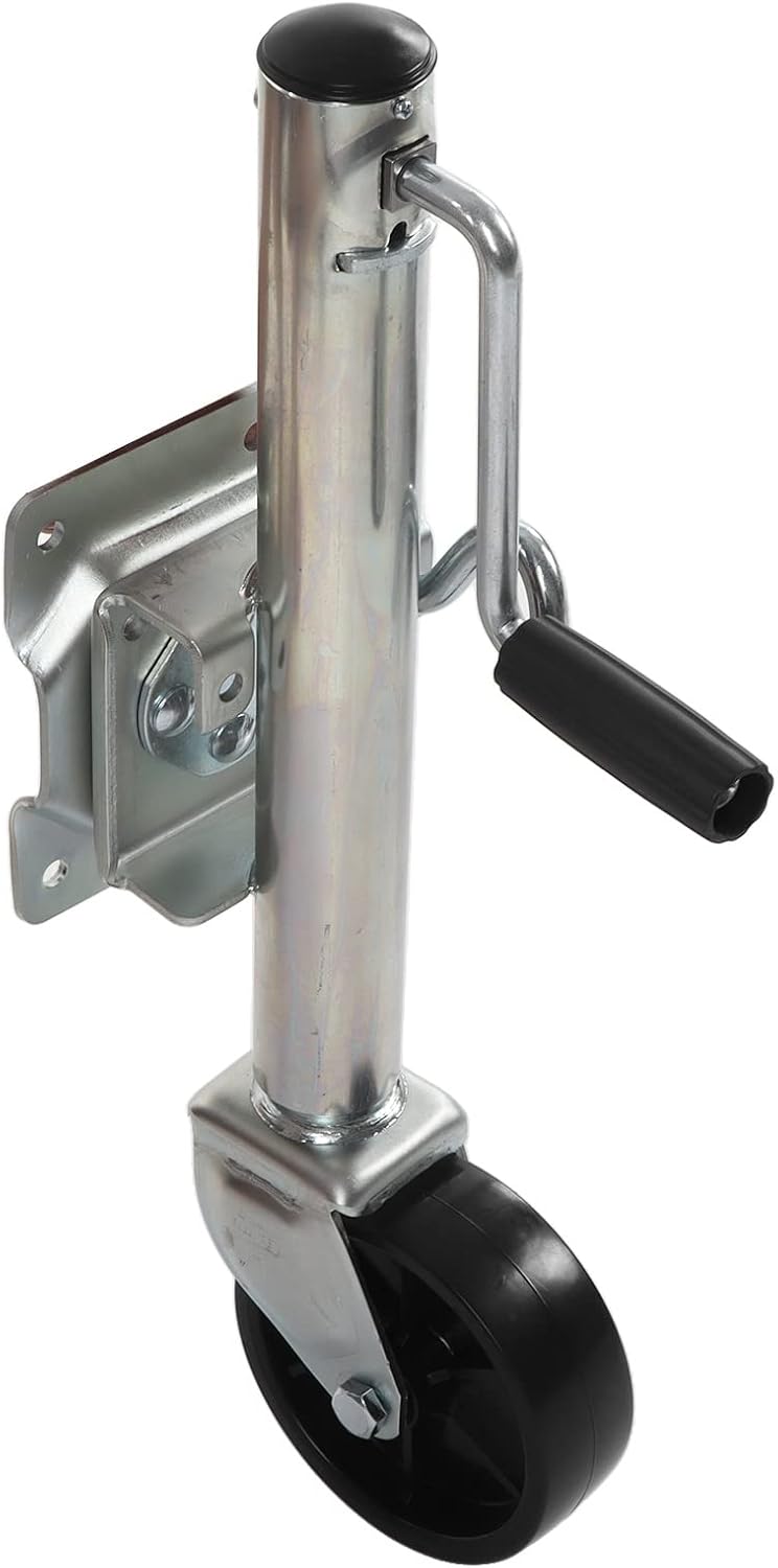 Tbest Duty Fold Up Trailer 1200lbs Trailer Tongue with 6in Wheel for RV JackFold Up is Galvanized Made of Rubber and Rustproof Height Lower Manufacturing Approx. Using.