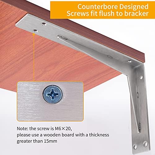 yumore countertop support bracket, heavy duty 5mm l, side view