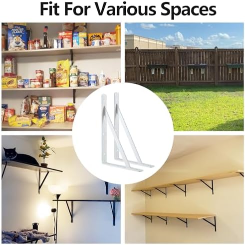 heavy duty shelf brackets, 12 x 8 inch, package contents