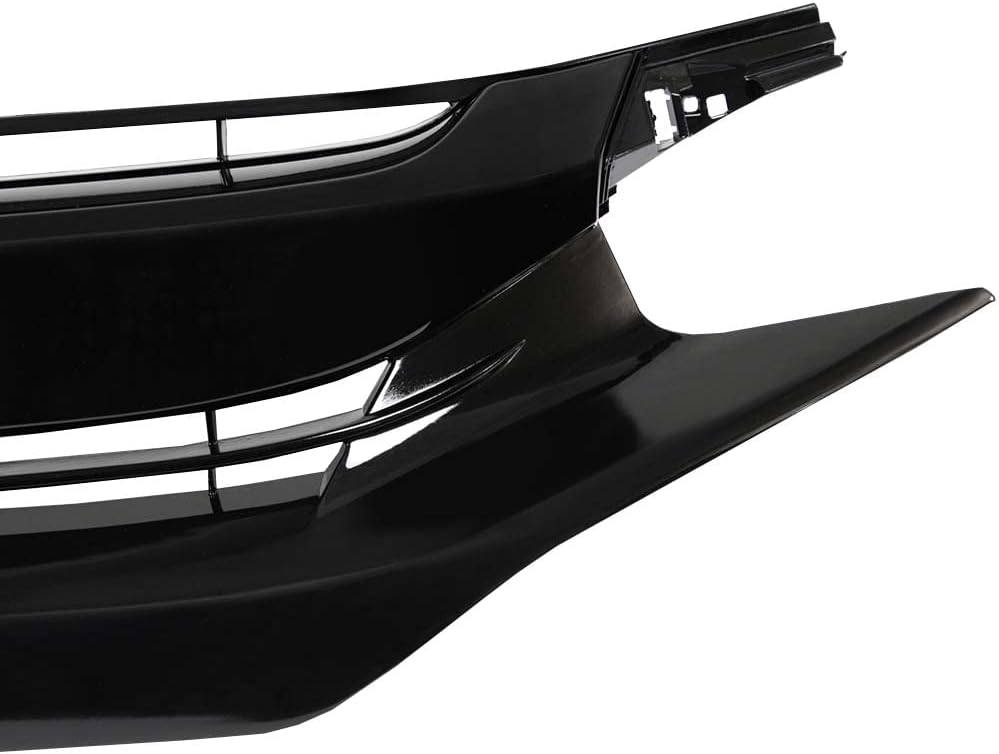 G-PLUS Hood Mesh Grille Fit Honda Civic 10th 2016 2017 2018,Glossy Black | Factory Style Hood Grille,Front Upper,ABS materials