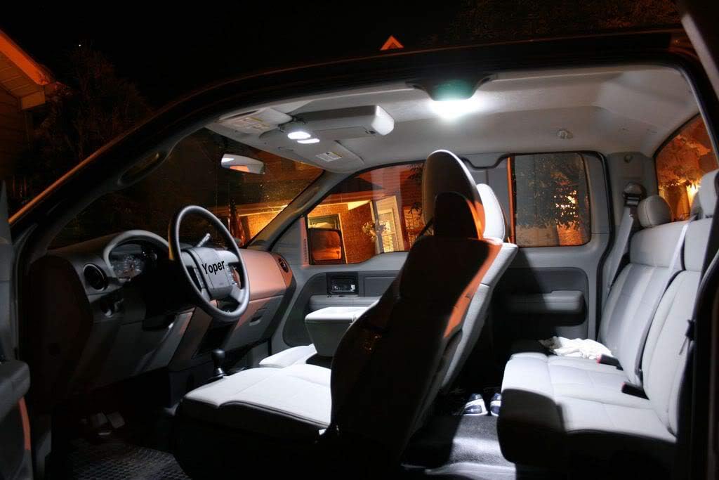 Yoper White Interior LED Light Package Kit for Ford F-150 F-250 F-350 | Compatible with 1997-2014 F-150, Compatible with 2000-2014 F-250 F-350 F-450 F-55, Replacement Bulbs, 12pcs