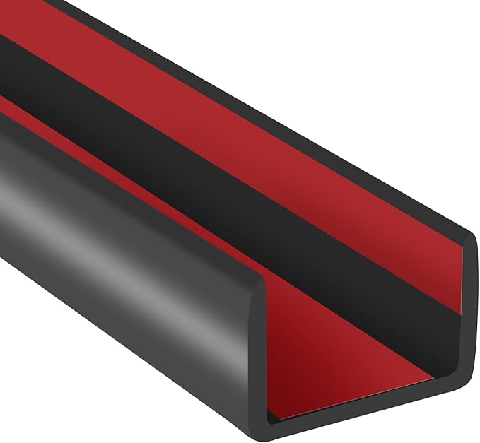Rubber Edge Trim, 3/4" Self Adhesive Flexible U Channel Edge Protecter by YANRUIPRO