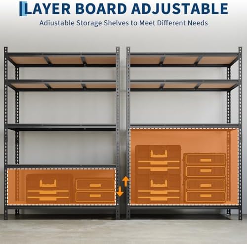 garvee storage shelves 5 tier garage shelving heavy, package contents