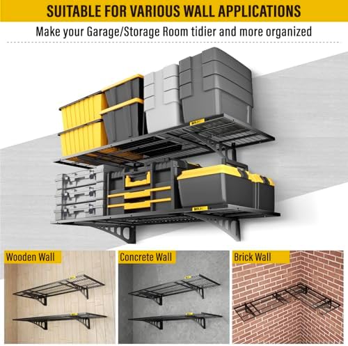 1.64x4ft adjustable rail wall garage storage shelf, for on a desk or shelf
