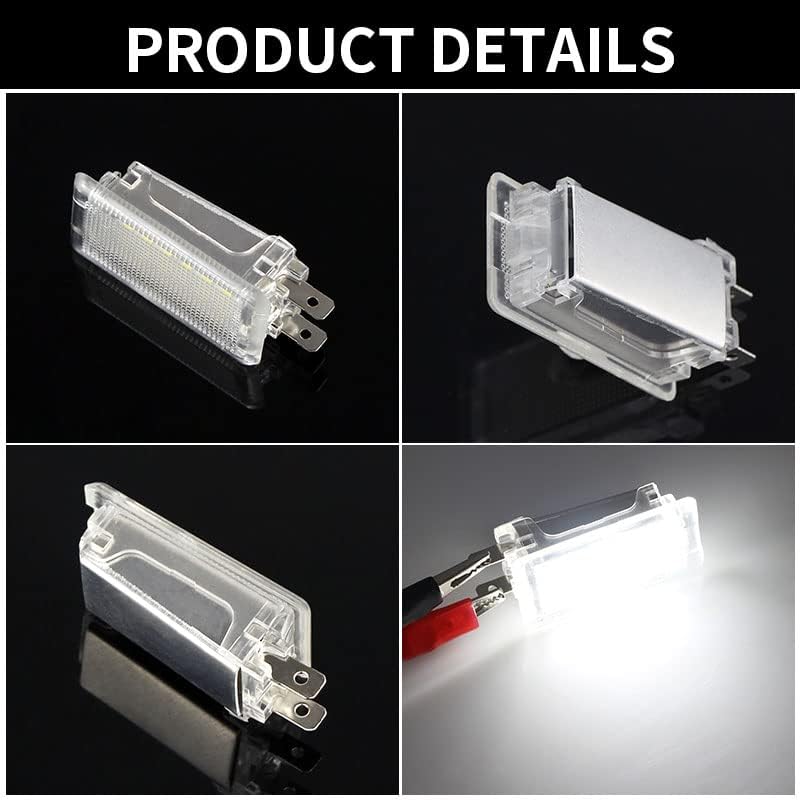 Led Footwell Luggage Trunk Interior Light Glove Box Lamp Compatible with Opel Kadett E-BJ Omega Senator Astra Corsa Insignia A-BJ 2008-2017(2pcs LED Lights)
