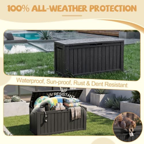 efu outdoor storage box, 160 gal gen 2 shown in use