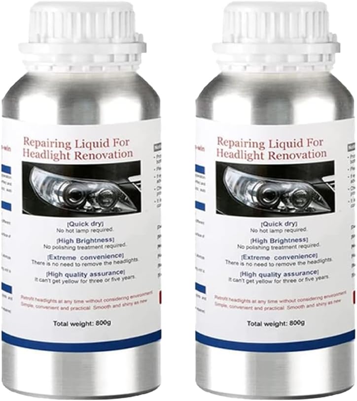 ROYWOO 1600g Car Headlight Restoration Liquid，Auto Headlight Scratch Restoring Fluid，Headlight Lens Polish Repair Liquid for Repair of Scratch,Yellowed, Haze, Cracked Headlamp