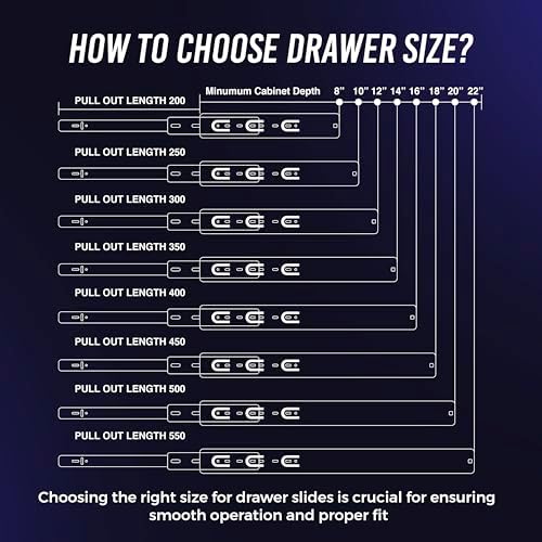 14 inch drawer slides 10 pairs (20pcs) side shown in use