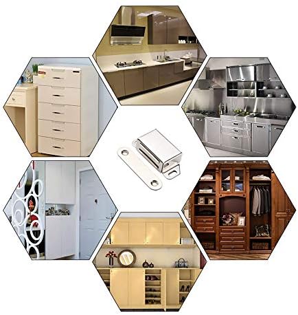 mousike cabinet magnets 30lb strong catch for kitchen, front angle view