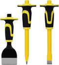 3-piece heavy-duty chisel set with hand protection, concrete, main product view