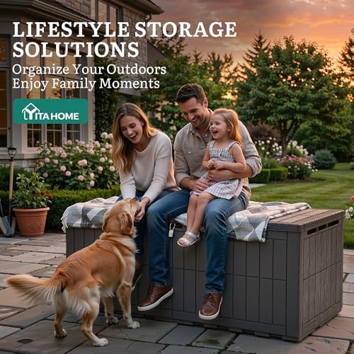 yitahome xxl 240 gallon extra large deck box, package contents