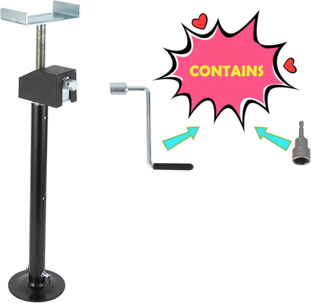 Garvee RV Slide Out Support Jacks (Set of 4) - 20,000lb Heavy Duty Rv Stabilizer Jacks Support, 21"-49" Quick-Lift Adjustable - Power Drill & Hand Crank Compatible for Campers, Travel Trailers & RVs