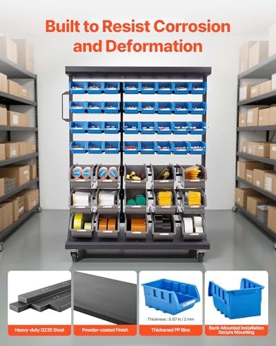 vevor 7-tier double-sided rolling bin storage rack, 94 on a desk or shelf