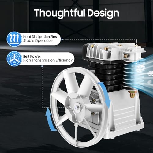 air compressor pump 3hp 250l/min air compressor head, close-up detail