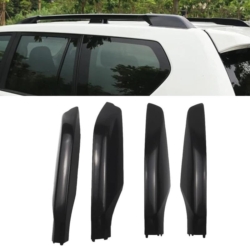 Rooftop Cargo Carrier ABS Roof Rack Bar Rail End Protection Cover Shell 4PCS for Toyota for Land for Cruiser for Prado for Fj150 2010-2018 Roof Racks Boxes