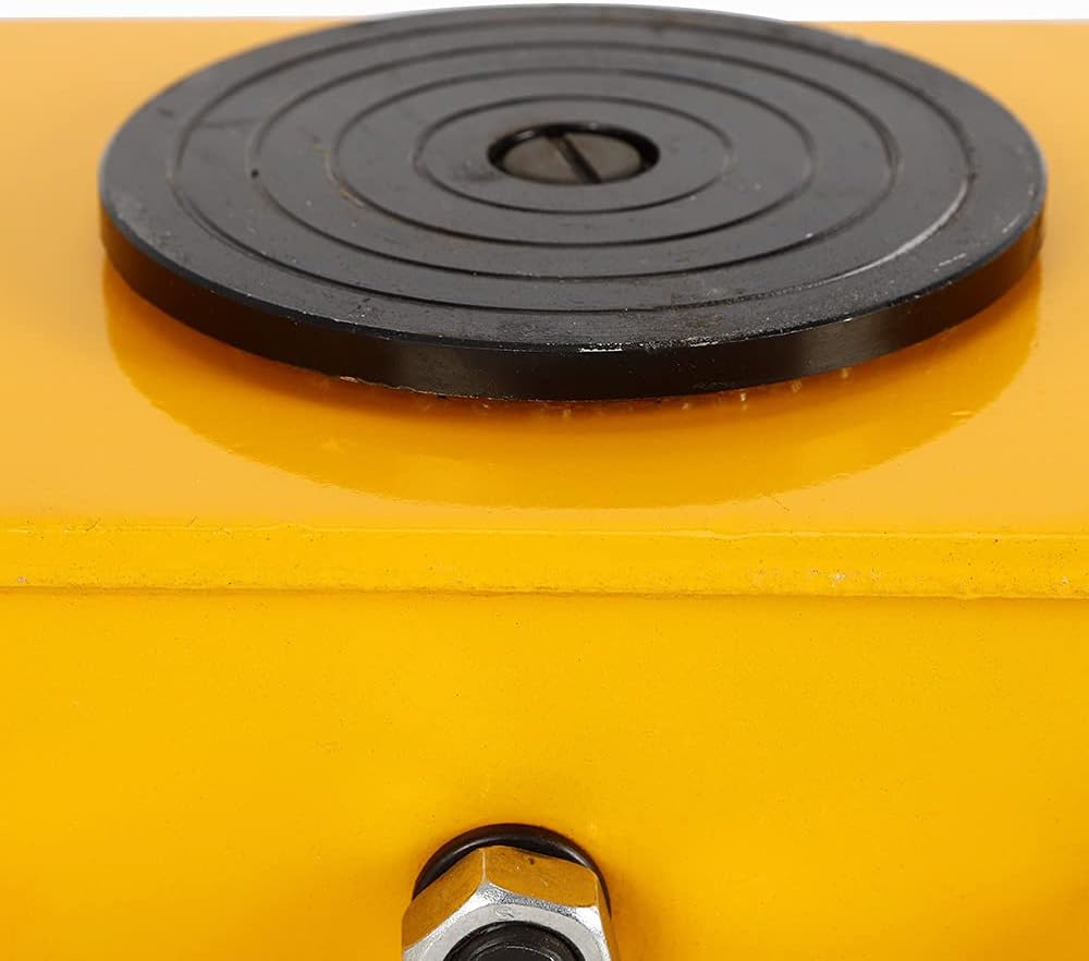 Heavy Duty Industrial Machinery Mover - 360° Rotating C Trolley with 4 Rollers, 8t Capaci Moving Skate for Effortless Equint Transport - Yellow Trailer
