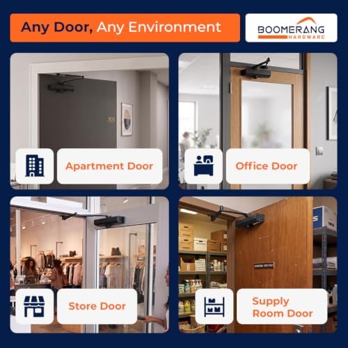 boomerang d703 medium-duty designer auto commercial door closer showing dimensions