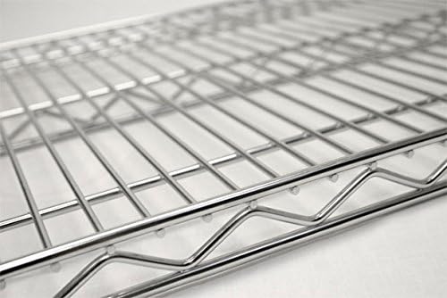 Omega 36" Deep x 36" Wide x 63" High 3 Tier Chrome Starter Shelving Unit - Image 4