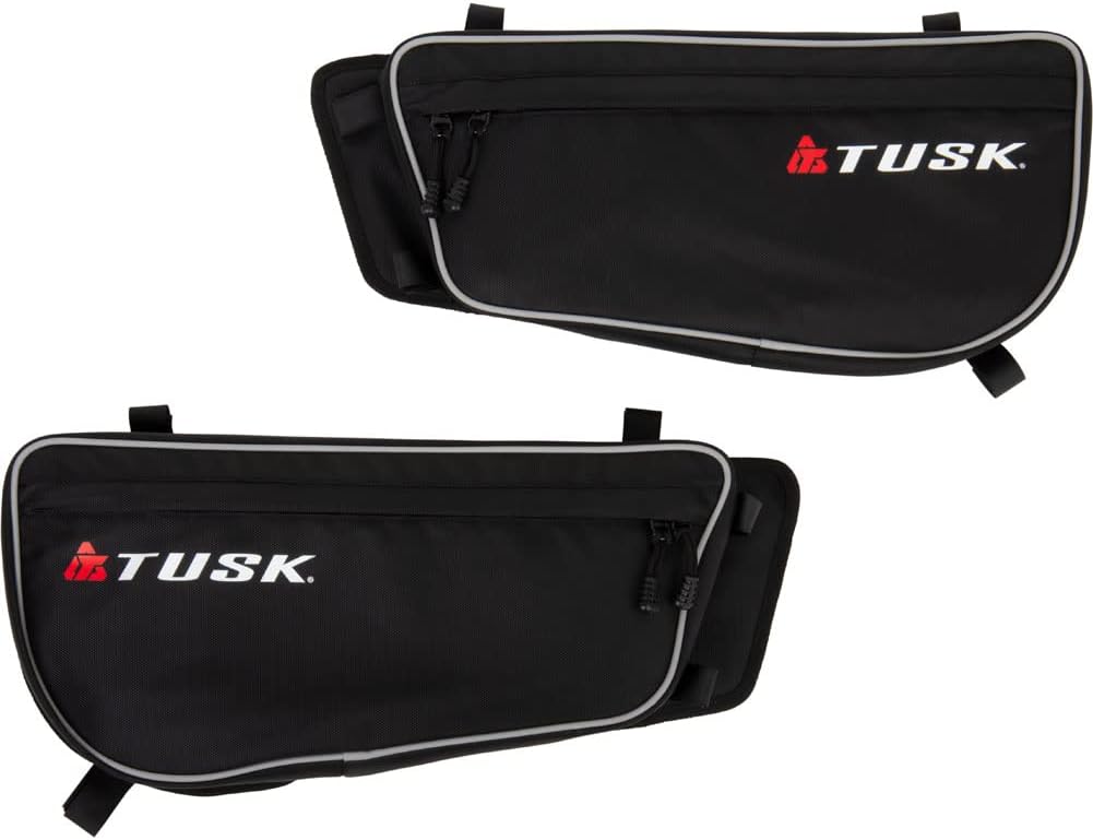 TUSK Upper Door Bags Pair 1680D Nylon with UV Protection, Water-Resistant Zippers, 2 Mesh Compartments & Key Ring Interior Storage. Compatible with CAN-AM Maverick X3 64 Inch and 72 Inch 2017-2026