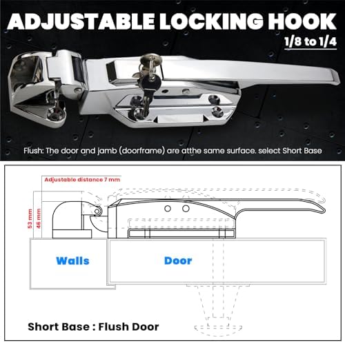 walk in cooler door handle, walk in cooler, side view