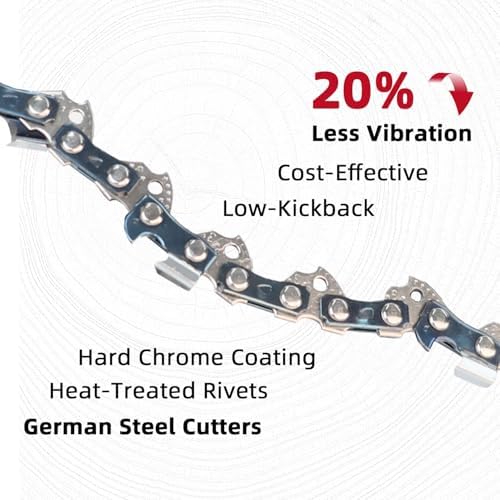 chainsaw chain 16 inch 3/8" lp pitch .043", side view