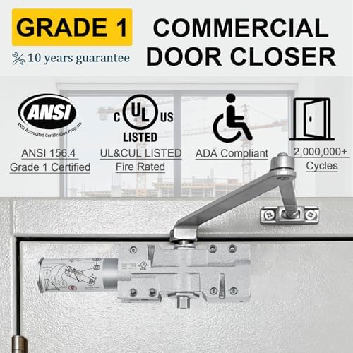 grade 1 commercial door closer, extra heavy duty shown in use