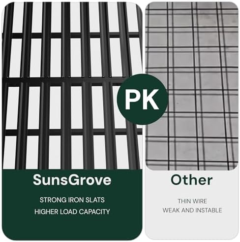 sunsgrove 4x8 overhead garage storage rack organization, adjustable, side view