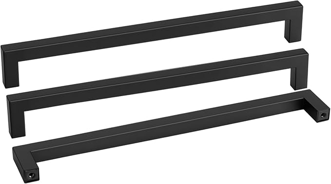 goldenwarm 1 Pack 18INCH Black Cabinet Pulls Kitchen Cabinet Handles-LSJ12BK458 by goldenwarm