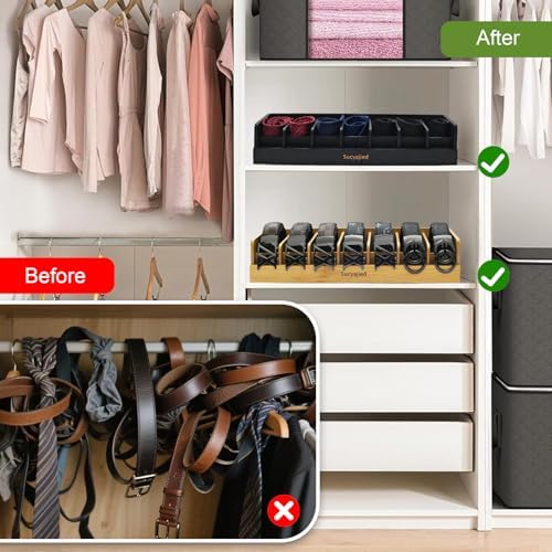 belt organizer, black, 7 compartments, package contents