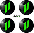 4pcs Wheel Center Cap 63mm/2.5 inches Slash Covers Hub Cap Compatible with Dodge Charger Challenger Durango Hornet Dart R/T SRT Magnum Nitro Journey Caliber Avenger and Ram (Green)