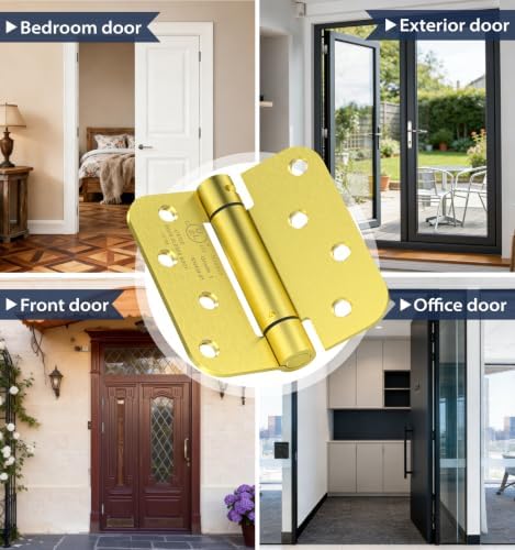 4 inch self closing door hinges,4-pack spring loaded, package contents
