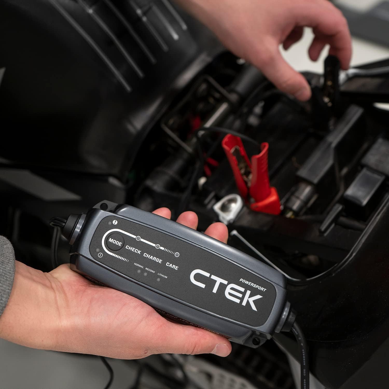 CTEK CT5, 12V Automotive Battery Charger for Auto, Motorcycle, ATV, Snowmobile - Battery Trickle Charger and Battery Maintainer - Charges Lead-Acid and Lithium Ion (12V LiFePO4) Batteries