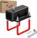 Nilight 2 Inch RV Bumper Hitch Receiver with Hitch Pin Fits 4-4.5" Beam, 200Lbs Tongue Weight Capacity Adapter, Travel Trailer Rear Bumper, Fit for Camper Bike Racks Cargo Carrier Car