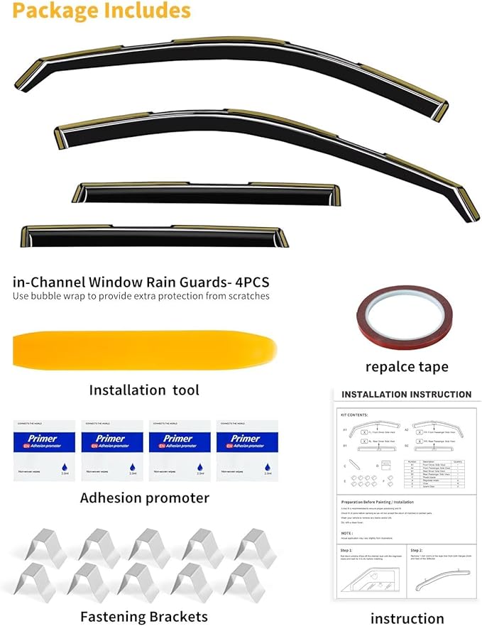 in-Channel Window Rain Guards Fit - Image 9