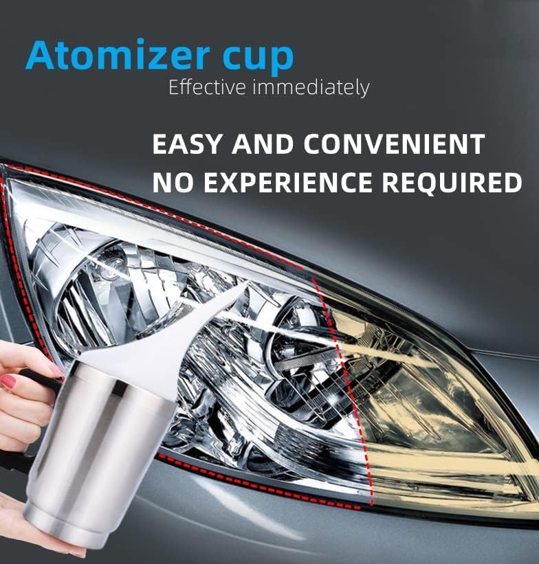800g Headlight Restoration Kit,Car Headlight Glass Scratch Renovation Tool,Automobile Headlight Lens Polish Repair Tool with UV Block Coat to Remove Yellowing, Haze,Oxidation for Taillights,Foglights